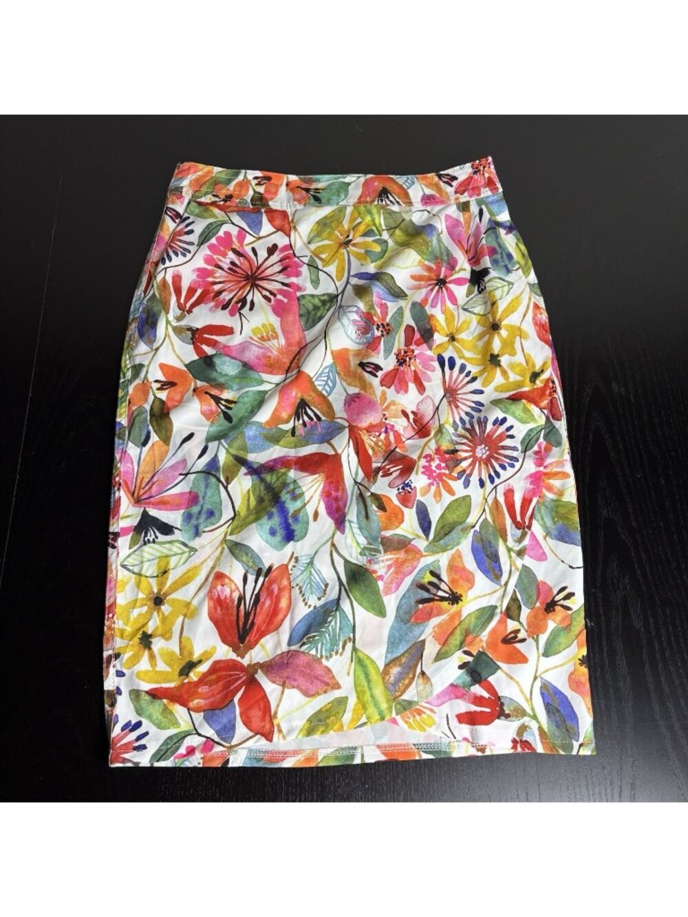 RIP SKIRT Hawaii Womens S Colorful Floral Print Knee-Length Casual Wrap Skirt
